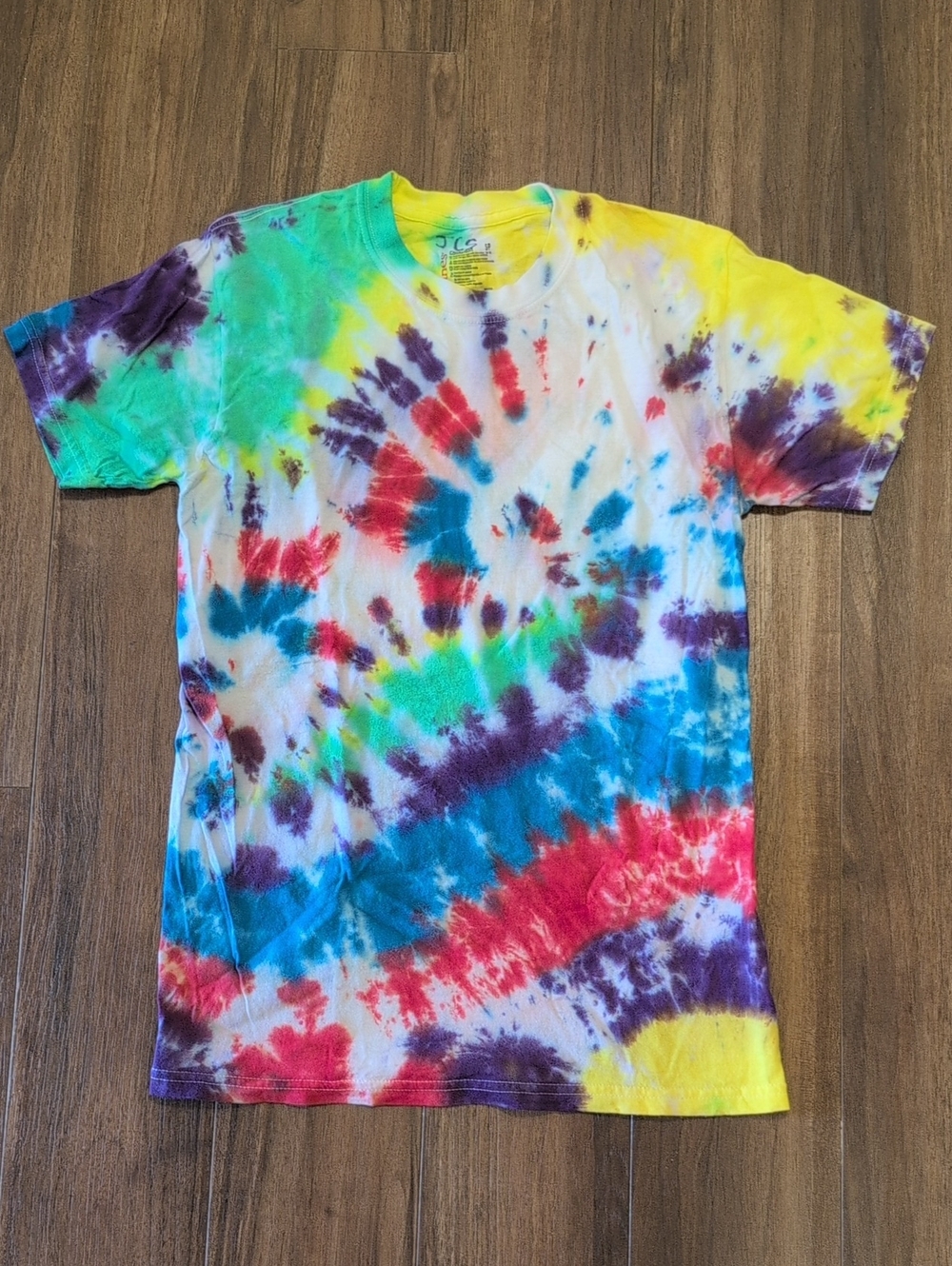 Tie-Dye BRIGHT Fun Crewneck T-Shirt in Multi Color